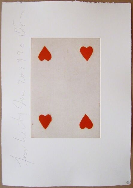 Donald Sultan, ‘Playing Cards (Four of Hearts)’, 1990