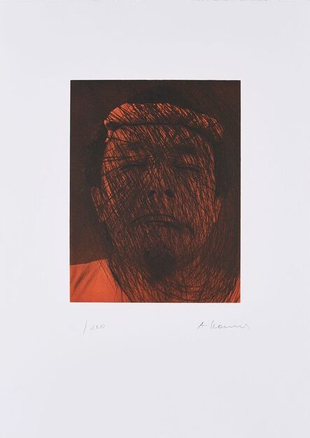 Arnulf Rainer, ‘Kopf auf Braun (Selbstportrait)’, 1991