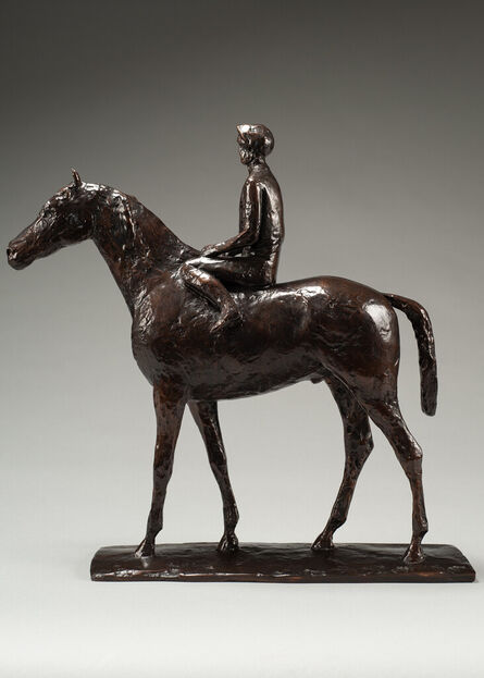 Elisabeth Frink, ‘Horse and Jockey’, Conceived in 1974. This work is one of an edition of nine bronzes cast by Frinks estate and sold by the Bowman Gallery in the 1990’s on their behalf with proceeds going to the Great Ormond Street Hospital.
