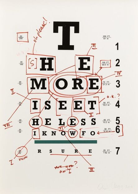 Oliver Clegg, ‘The More, The Less I know For Sure’, 2010