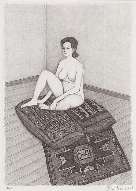 John Brack, ‘Untitled (Seated Studio Nude)’, 1982