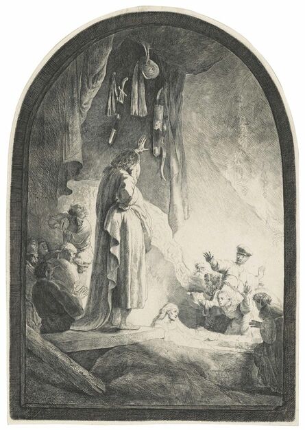 Rembrandt van Rijn, ‘The Raising of Lazarus: the larger plate’, circa 1632