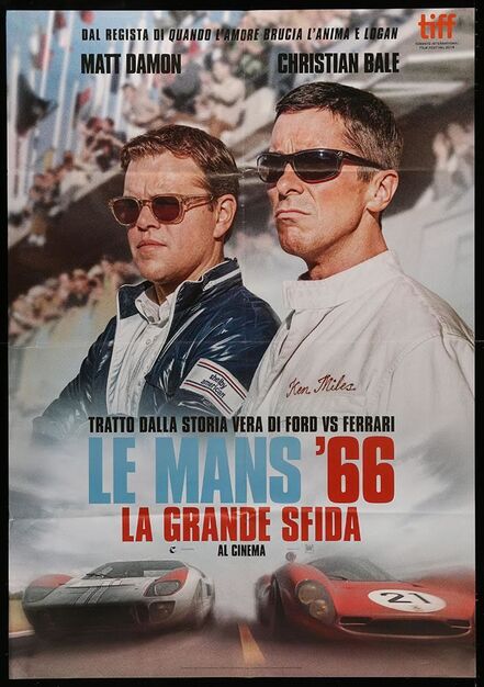 Anon, ‘FORD V FERRARI teaser Italian ONe Panel Poster  Christian Bale, Matt Damon, different, Le Mans '66!’, 2019