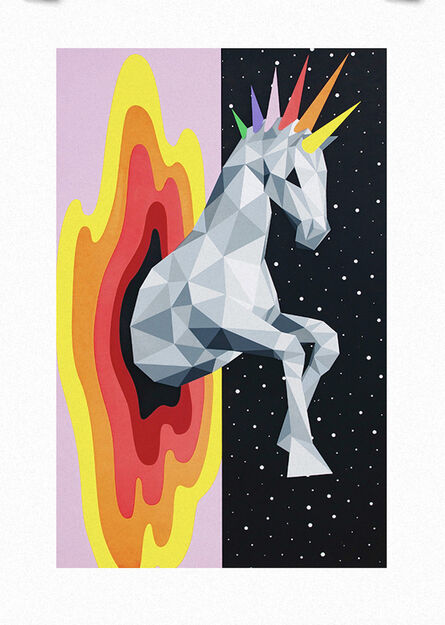 Okuda San Miguel, ‘JUMPING TO ANOTHER DIMENSION’, 2021