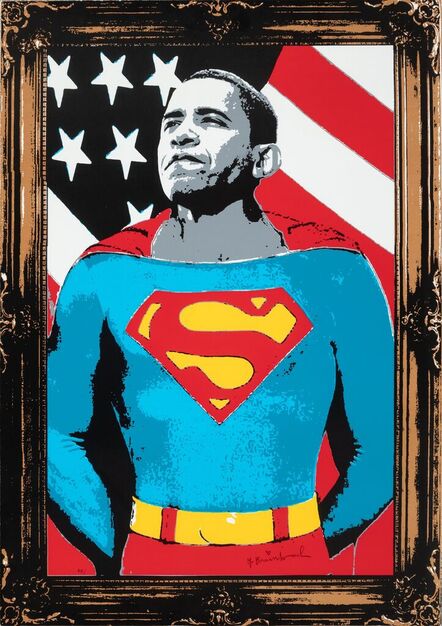 Mr. Brainwash, ‘Obama Superman (Gold)’, 2008