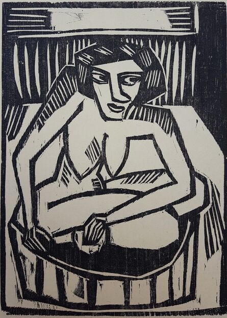 Karl Schmidt-Rottluff, ‘Frau in der Wanne (Woman in Tub)’, 1915