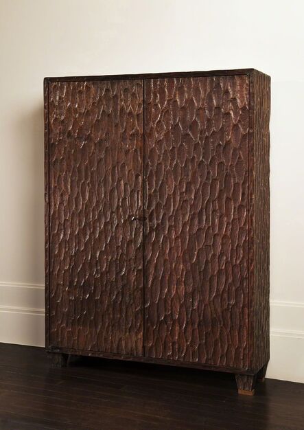 Jean-Michel Frank, ‘Two-doors cabinet in gouge-worked oak’, ca. 1930