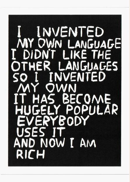 David Shrigley, ‘Untitled I (My Own Language)’, 2014