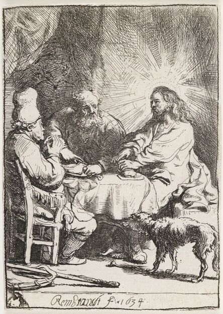 Rembrandt van Rijn, ‘Christ at Emmaus:  The Smaller Plate’, 1634