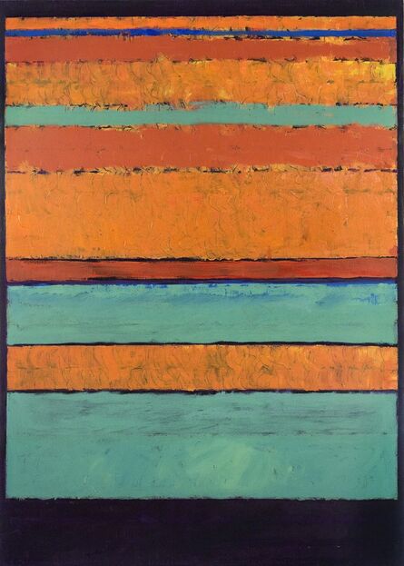 David Sorensen, ‘Entry 3: Orange, Yellow, Green, Violet - bold, colourful, abstract oil on canvas’, 2009