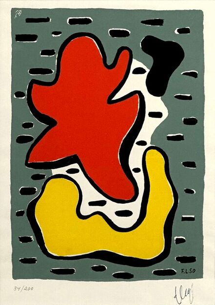 Fernand Léger, ‘Composition avec formes jaune et rouge (Composition with yellow and red shapes)’, 1954