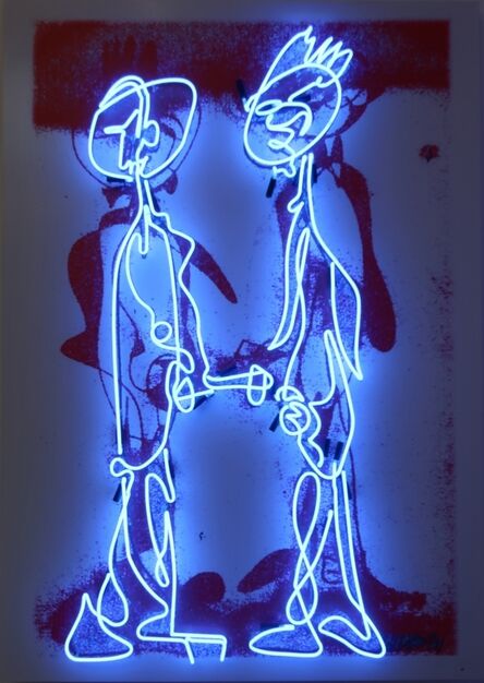 Pascale Marthine Tayou, ‘Graffiti Neon (blue)’, 2018