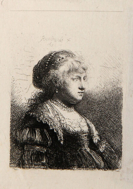 Rembrandt van Rijn, ‘La Jeune Femme de Rembrandt Coiffer en Cheveux (B347)’, 1878