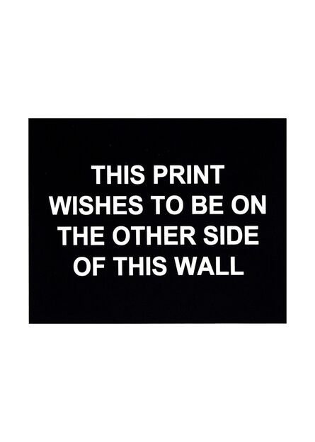 Laure Prouvost, ‘This print wishes to be on the other side of this wall’, 2016