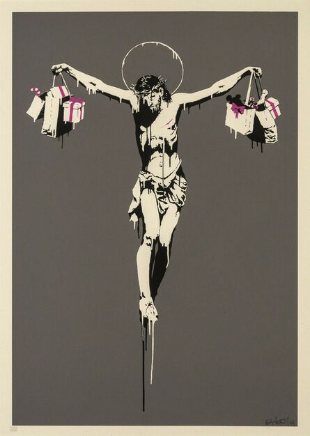 Banksy, ‘Christ with Shopping Bags’, 2004