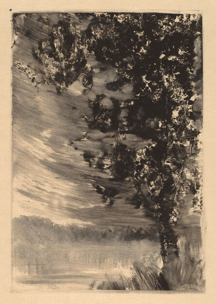William Fowler Hopson, ‘Moonlit Landscape with Tree at the Right’, ca. 1903
