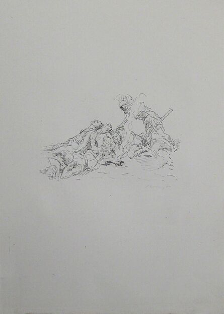 Max Slevogt, ‘Die Soldaten müssen im Schnee kampieren’, 1921