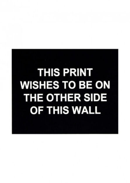 Laure Prouvost, ‘This print wished to be on the other side of this wall’, 2016