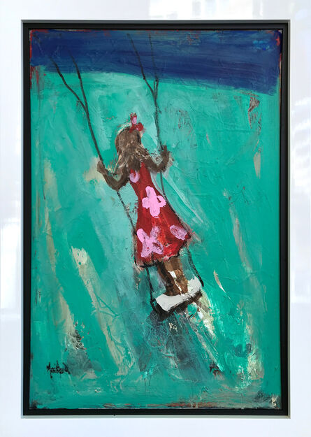 John Maitland, ‘Girl on a Swing on Green’, 2019