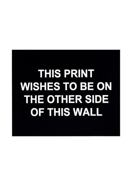 Laure Prouvost, ‘This print wishes to be on the other side of this wall’, 2016