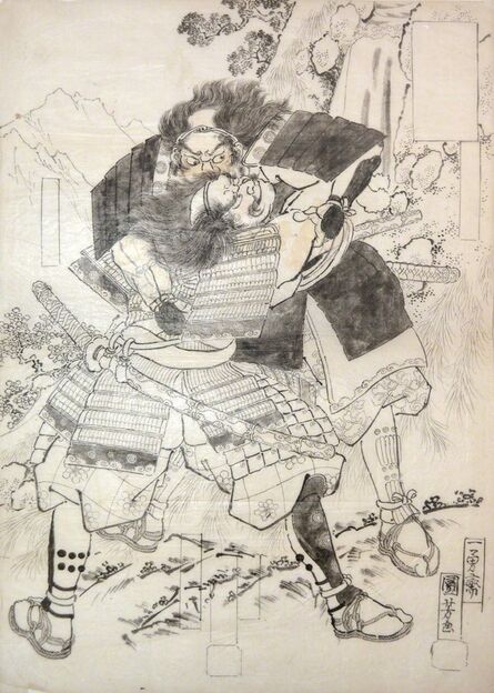 Utagawa Kuniyoshi, ‘Wrestle’, ca. 1855