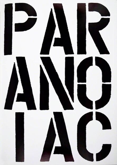 Christopher Wool, ‘Paranoiac (Page from Black Book)’, 1989
