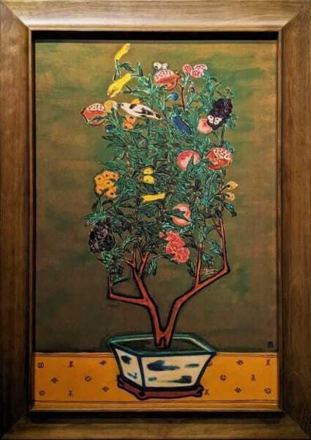 Sanyu, ‘Life of Flowering and Fruit Plant with a Green Ground’, 2018