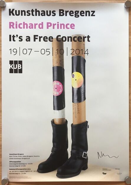 Richard Prince, ‘Signed Exhibition Poster (It's a Free Concert)’, 2014