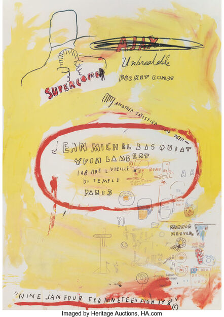 After Jean-Michel Basquiat, ‘Supercomb. exhibition poster’, 1988