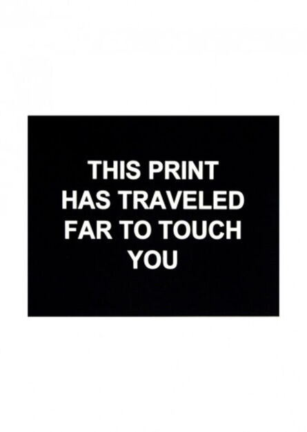Laure Prouvost, ‘This print has traveled far to touch you’, 2016