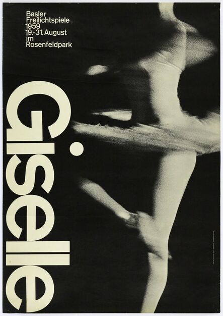 Armin Hofmann, ‘Giselle Ballet, Basel poster’, 1959