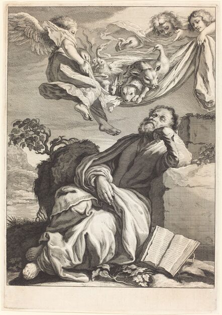 Jeremias Falck after Johann Liss, ‘The Dream of Saint Peter’