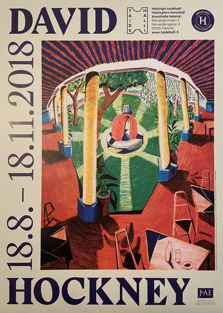David Hockney, ‘Kunsthalle Helsinki-Taide Halle Major David Hockney Museum Exhibition Poster (Long Sold Out)’, 2018
