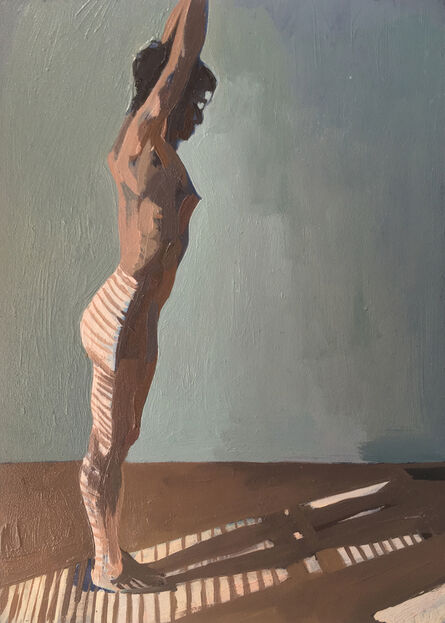 Ingrid Capozzoli Flinn, ‘Nude Standing in Striped Light’, 2016