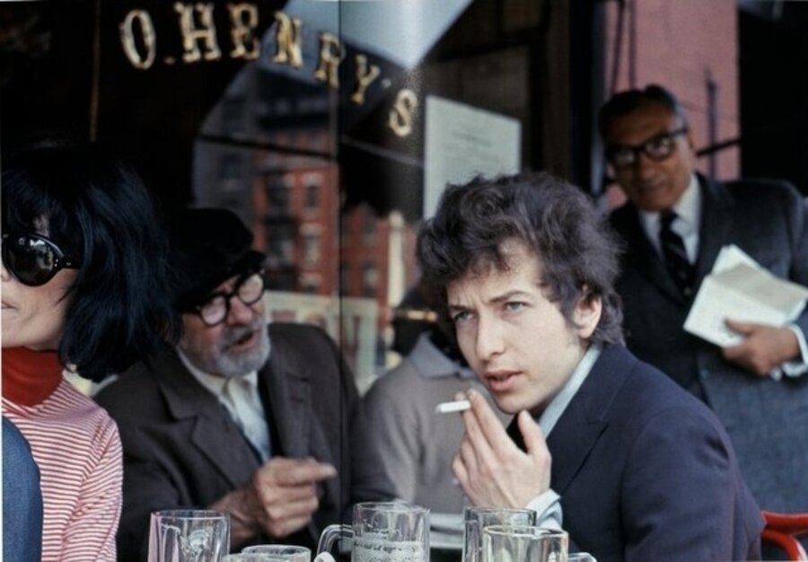 Bob Dylan and friends at O'Henry's Cafe, NYC