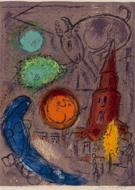 Marc Chagall, ‘Saint-Germain des Prés (Mourlot 100)’