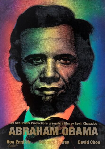 Ron English, ‘Abraham Obama Movie Poster (Gold Lettering)’, 2009