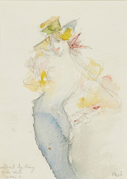 Beatrice Wood, ‘Portrait du Chieng après récit (matted and framed)’, 1917