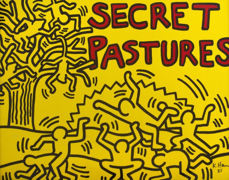 Keith Haring, ‘Secret Pastures’, 1984, Print, Offset lithograph on paper, Julien's Auctions
