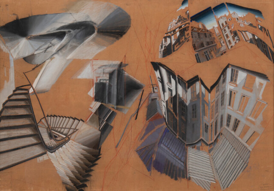 Escalier Ville - Anamorphose