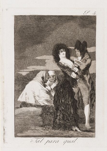 Francisco de Goya, ‘Tal para qual, plate 5 from 'Los Caprichos', First edition’, 1799
