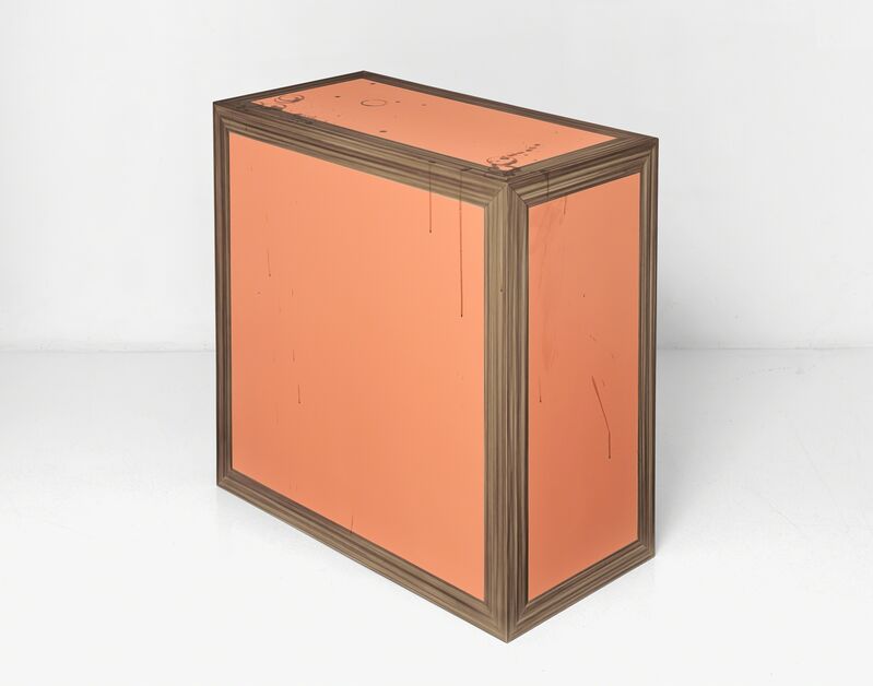 Kaz Oshiro, ‘Pedestal (wood/grain/orange)’, 2007, Painting, Acrylic on stretched canvas, Mireille Mosler Ltd.
