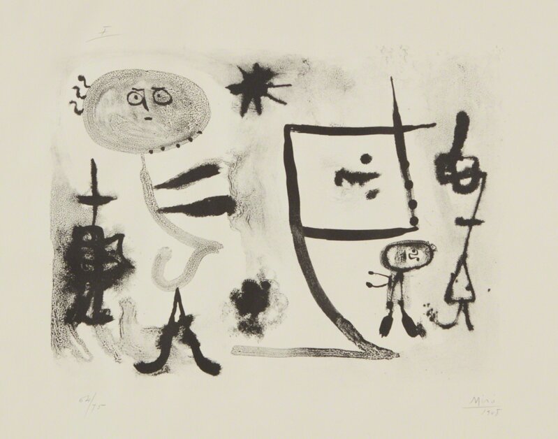 Joan Miró, ‘Album 13: plate I’, 1948, Print, Lithograph, on watermarked Marais paper, with full margins, Phillips