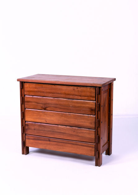 Maison Regain, ‘Chest of drawers in elm’, vers 1970