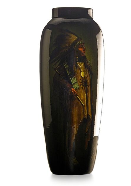 Matt Daly, ‘Large Standard Glaze vase with American Indian portrait (uncrazed), "Big Horn Bear," Cincinnati, OH’, 1899