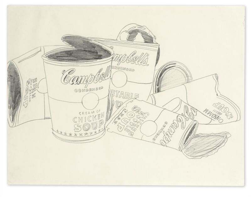 Andy Warhol, ‘Five Campbell's Soup Cans’, Graphite on paper, Christie's