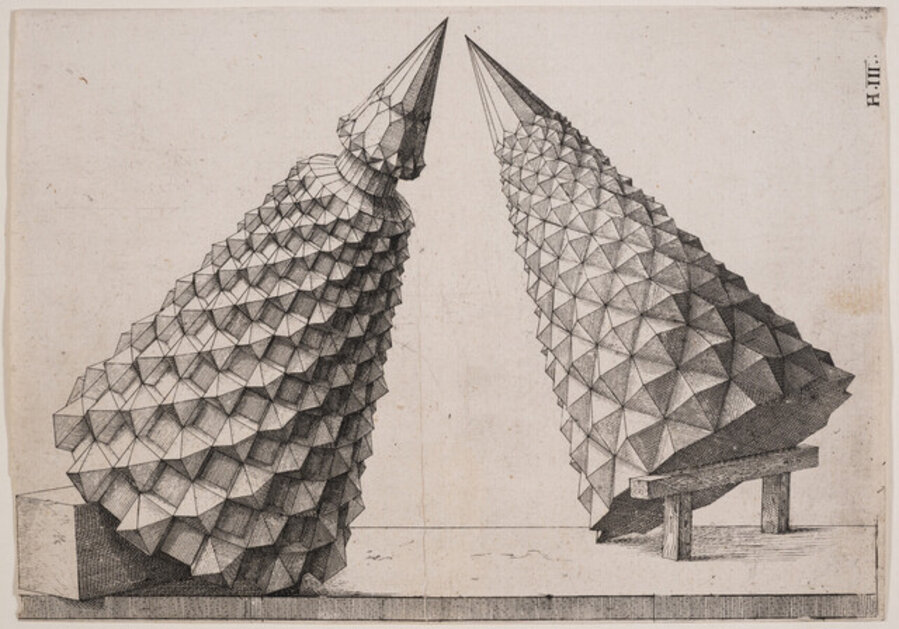 Plate H III, from Wenzel Jamnitzer's 'Perspectiva Corporum Regularium'