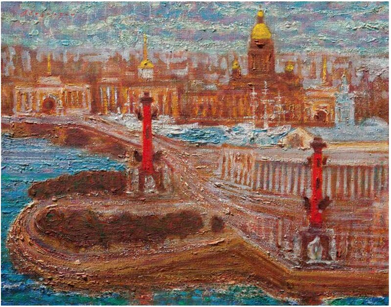Alexander Evgrafov, ‘Saint Petersburg Memory  - Original Painting’, 2018, Painting, Oil on Burla, Newport Brushstrokes Fine Art