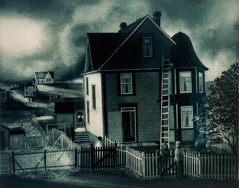 David Blackwood, ‘Uncle Sam Kelloway's Place in Wesleyville 2/75’, 1999, Print, Etching and aquatint, Abbozzo Gallery
