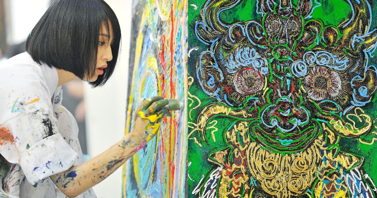 Miwa Komatsu Finds Harmony through Painting Mythical Beasts